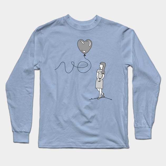 LOVE - His & Hers Matching Couples T-Shirts (WOMEN'S) Long Sleeve T-Shirt by TheWanderingFools